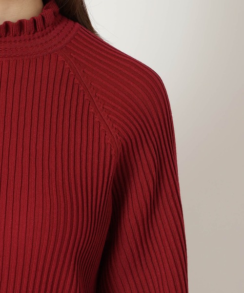 Rose Tiara（ローズティアラ）の「【定番人気アイテム】ドロップショルダーフリル襟ニット（ニット/セーター・レディース・ネイビー/レッド/ベージュ・46/42/38）」の19枚目の写真