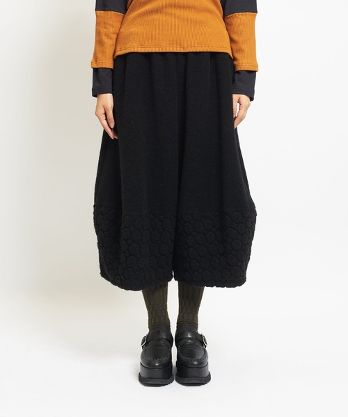 gomme（ゴム）の「Wライトパイル　ヘムチェンジパンツ（スウェットパンツ・レディース・ネイビー/オートミール/ブラック・MEDIUM）」の16枚目の写真