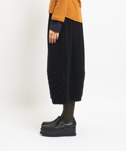 gomme（ゴム）の「Wライトパイル　ヘムチェンジパンツ（スウェットパンツ・レディース・ネイビー/オートミール/ブラック・MEDIUM）」の17枚目の写真