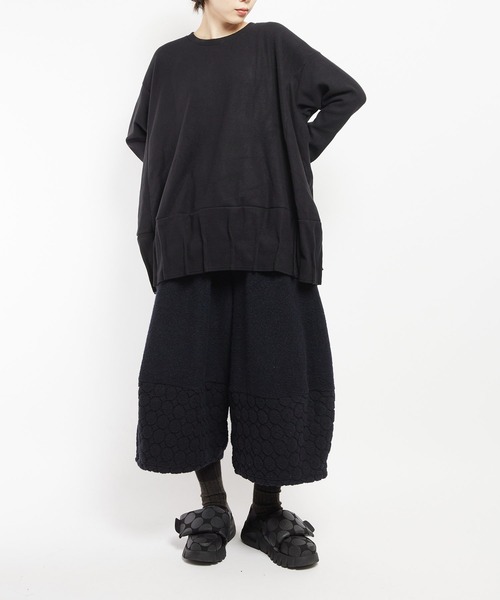 gomme（ゴム）の「Wライトパイル　ヘムチェンジパンツ（スウェットパンツ・レディース・ネイビー/オートミール/ブラック・MEDIUM）」の14枚目の写真