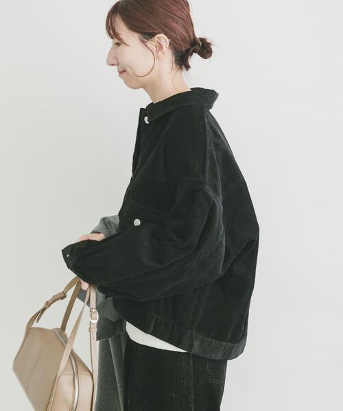 ITEMS URBANRESEARCH（アイテムズ アーバンリサーチ）の「コーデュロイジャケット（その他アウター・レディース・ブラック/レッド系その他/ベージュ・FREE）」の10枚目の写真