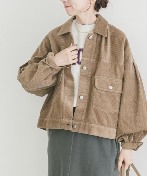 ITEMS URBANRESEARCH（アイテムズ アーバンリサーチ）の「コーデュロイジャケット（その他アウター・レディース・ブラック/レッド系その他/ベージュ・FREE）」の16枚目の写真