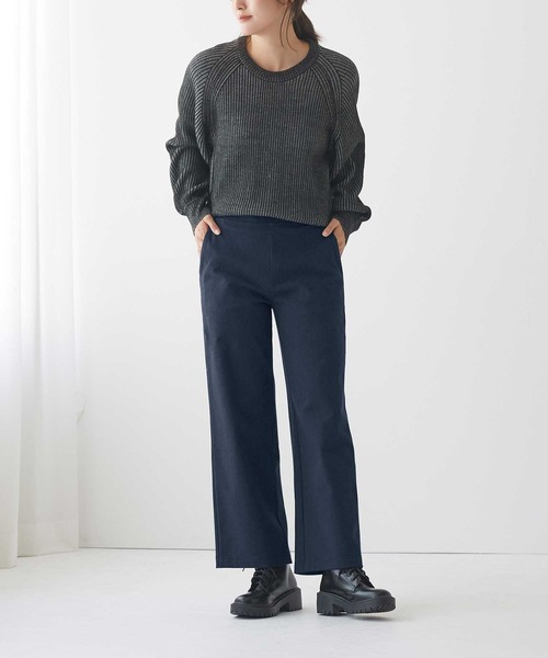 Tuche(トゥシェ)の「Tuche/トゥシェ ワイドパンツ ウールライク裏起毛 ストレッチ(その他パンツ・レディース・グレー系その他/ブラック系その他/ネイビー・MEDIUM/LARGE/X-LARGE)」の9枚目の写真