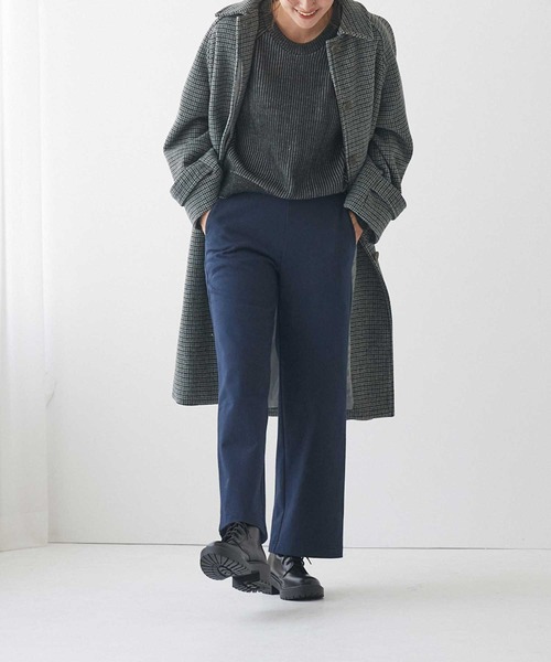 Tuche(トゥシェ)の「Tuche/トゥシェ ワイドパンツ ウールライク裏起毛 ストレッチ(その他パンツ・レディース・グレー系その他/ブラック系その他/ネイビー・MEDIUM/LARGE/X-LARGE)」の5枚目の写真