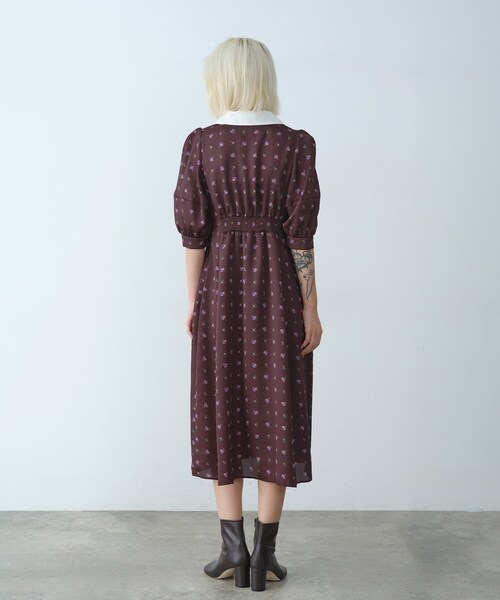CODE A(コードエー)の「blooming flower dress(ワンピース・レディース・ワイン系1/ネイビー系・38/36)」の10枚目の写真
