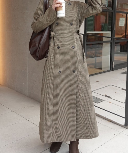 CORNERS（コーナーズ）の「ロングダブルサイドリボンワンピース（ワンピース・レディース・ブラウン系その他・マルチサイズ）」の7枚目の写真