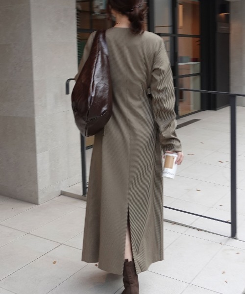 CORNERS（コーナーズ）の「ロングダブルサイドリボンワンピース（ワンピース・レディース・ブラウン系その他・マルチサイズ）」の9枚目の写真