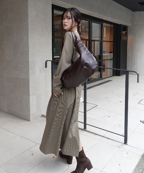 CORNERS（コーナーズ）の「ロングダブルサイドリボンワンピース（ワンピース・レディース・ブラウン系その他・マルチサイズ）」の8枚目の写真