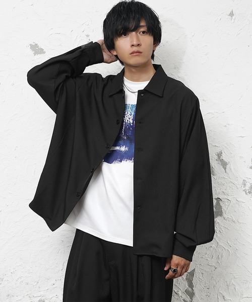 KAP MIDAS Black Alphas+Black Modsセット セール】【MinoriTY】極とろみ生地ドルマンシャツジャケット+ワイド
