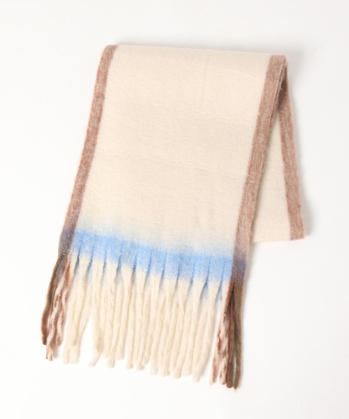 Andemiu（アンデミュウ）の「【WEB限定】ハイショクブランケットマフラー571426（ストール/ショール・レディース・ホワイト/ブラック・FREE）」の5枚目の写真