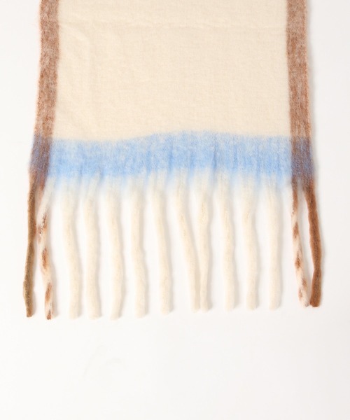 Andemiu（アンデミュウ）の「【WEB限定】ハイショクブランケットマフラー571426（ストール/ショール・レディース・ホワイト/ブラック・FREE）」の8枚目の写真