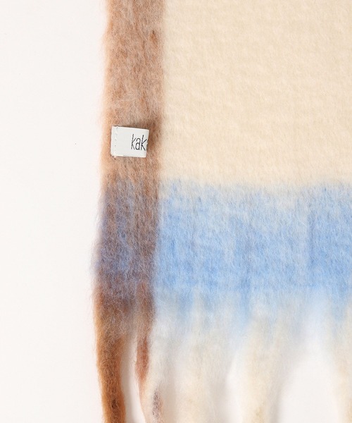 Andemiu（アンデミュウ）の「【WEB限定】ハイショクブランケットマフラー571426（ストール/ショール・レディース・ホワイト/ブラック・FREE）」の10枚目の写真