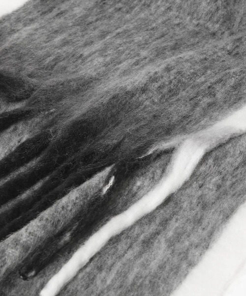 Andemiu（アンデミュウ）の「【WEB限定】ハイショクブランケットマフラー571426（ストール/ショール・レディース・ホワイト/ブラック・FREE）」の12枚目の写真