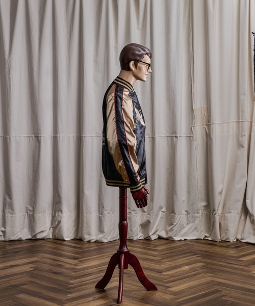 セール】10B3 FAR EAST “WAVE & CRANE” Souvenir Jacket サテン