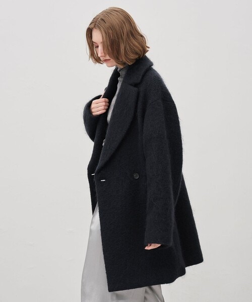 uncrave(アンクレイヴ)の「モヘアシャギー ジャコット(チェスターコート・レディース・アイボリー系/カーキ系/ネイビー系・0/1)」の15枚目の写真