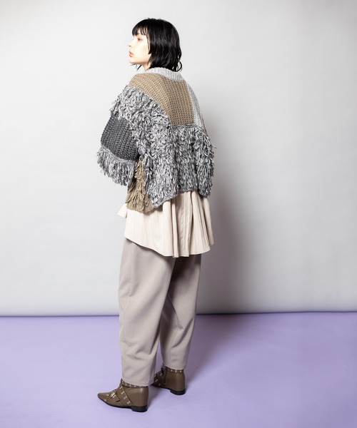 OSMOSIS（オズモーシス）の「2WAY切替ニットカーディガン（カーディガン/ボレロ・レディース・ブラウン/ライトカーキ/ブラック系その他・ONE SIZE）」の17枚目の写真