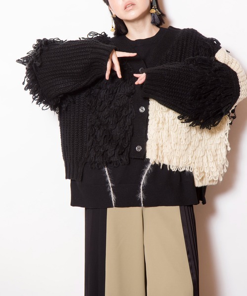 OSMOSIS（オズモーシス）の「2WAY切替ニットカーディガン（カーディガン/ボレロ・レディース・ブラウン/ライトカーキ/ブラック系その他・ONE SIZE）」の18枚目の写真