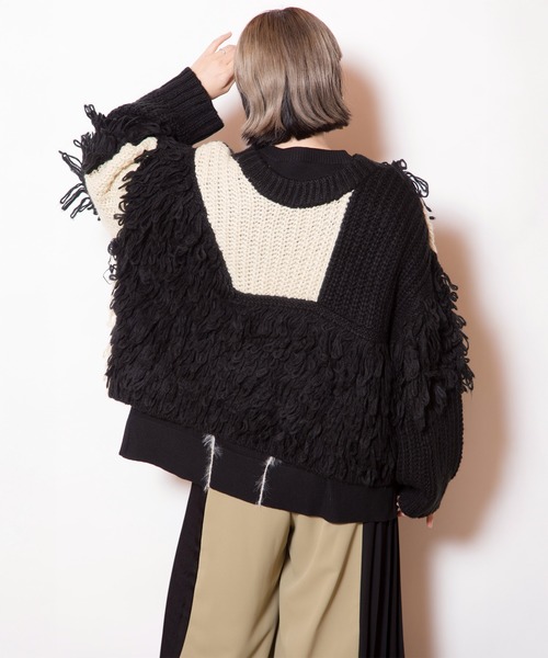 OSMOSIS（オズモーシス）の「2WAY切替ニットカーディガン（カーディガン/ボレロ・レディース・ブラウン/ライトカーキ/ブラック系その他・ONE SIZE）」の21枚目の写真