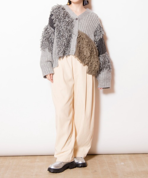 OSMOSIS（オズモーシス）の「2WAY切替ニットカーディガン（カーディガン/ボレロ・レディース・ブラウン/ライトカーキ/ブラック系その他・ONE SIZE）」の12枚目の写真