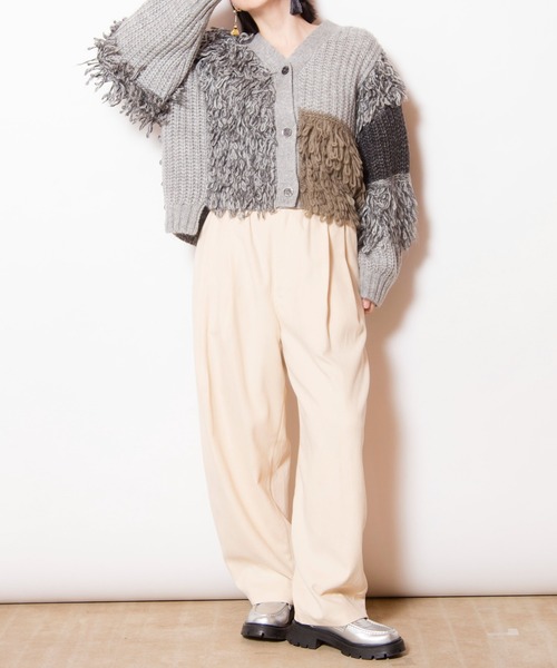 OSMOSIS（オズモーシス）の「2WAY切替ニットカーディガン（カーディガン/ボレロ・レディース・ブラウン/ライトカーキ/ブラック系その他・ONE SIZE）」の13枚目の写真