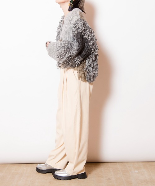 OSMOSIS（オズモーシス）の「2WAY切替ニットカーディガン（カーディガン/ボレロ・レディース・ブラウン/ライトカーキ/ブラック系その他・ONE SIZE）」の15枚目の写真