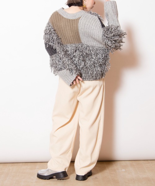 OSMOSIS（オズモーシス）の「2WAY切替ニットカーディガン（カーディガン/ボレロ・レディース・ブラウン/ライトカーキ/ブラック系その他・ONE SIZE）」の14枚目の写真