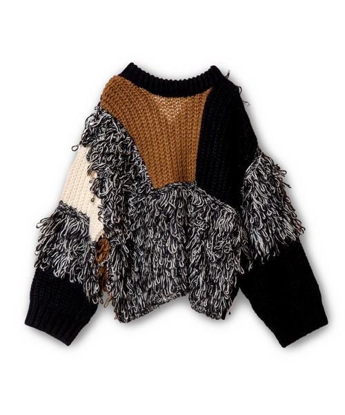 OSMOSIS（オズモーシス）の「2WAY切替ニットカーディガン（カーディガン/ボレロ・レディース・ブラウン/ライトカーキ/ブラック系その他・ONE SIZE）」の4枚目の写真