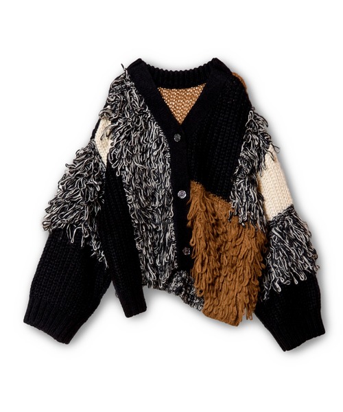 OSMOSIS（オズモーシス）の「2WAY切替ニットカーディガン（カーディガン/ボレロ・レディース・ブラウン/ライトカーキ/ブラック系その他・ONE SIZE）」の6枚目の写真