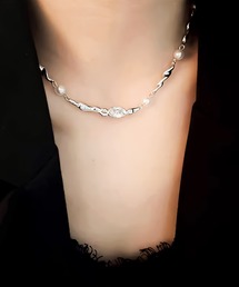 Blanc de Blue（ブランドブルー）の「パールメタルMIXネックレス（ネックレス）」