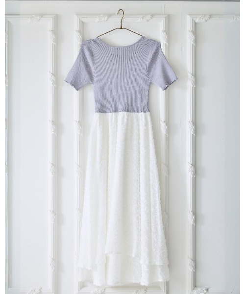 LANTINAM（ランティナム）の「Floral Jacquard Knit Dress（ワンピース・レディース・ブラック/グレー・FREE）」の13枚目の写真