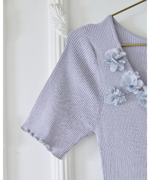 LANTINAM（ランティナム）の「Floral Jacquard Knit Dress（ワンピース・レディース・ブラック/グレー・FREE）」の15枚目の写真