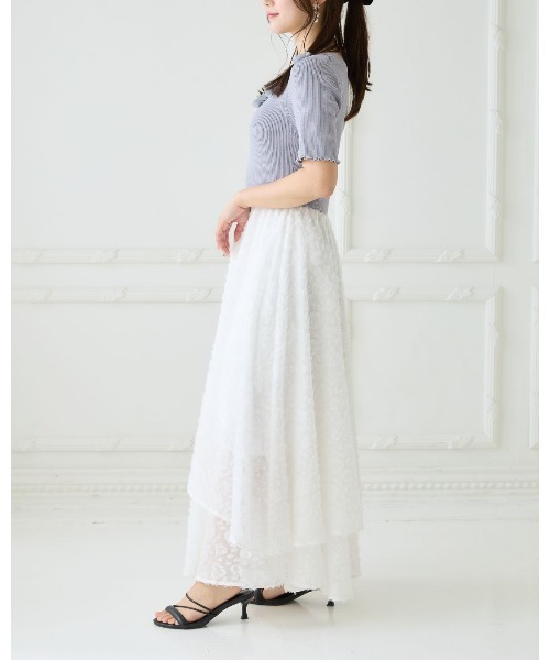 LANTINAM（ランティナム）の「Floral Jacquard Knit Dress（ワンピース・レディース・ブラック/グレー・FREE）」の10枚目の写真