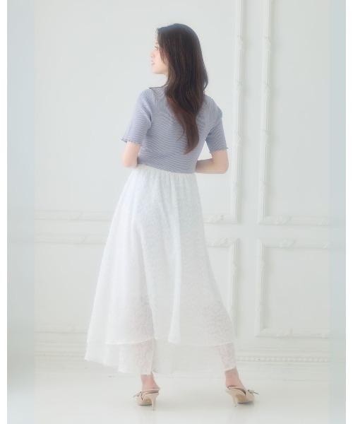 LANTINAM（ランティナム）の「Floral Jacquard Knit Dress（ワンピース・レディース・ブラック/グレー・FREE）」の6枚目の写真