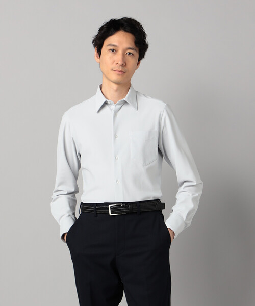 COMME CA MEN(コムサメン)の「ソロテックス2WAYオックスフォード レギュラーカラーシャツ(シャツ/ブラウス・メンズ・グレー/ホワイト・L/M/S)」の2枚目の写真