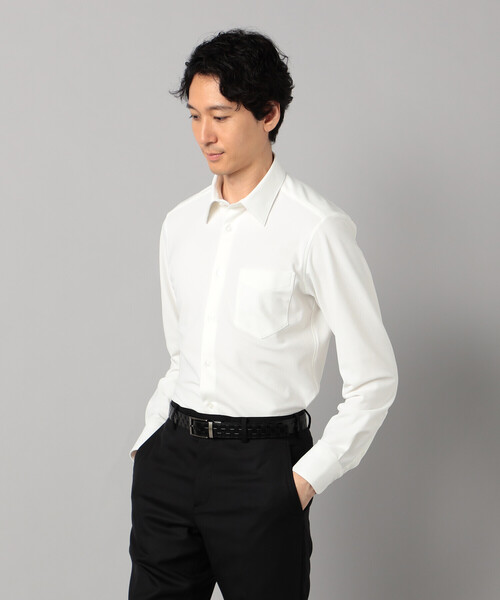 COMME CA MEN(コムサメン)の「ソロテックス2WAYオックスフォード レギュラーカラーシャツ(シャツ/ブラウス・メンズ・グレー/ホワイト・L/M/S)」の1枚目の写真