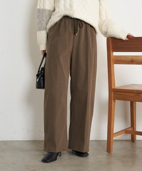 Jena espace merveilleux（ジェナ　エスパスメルヴェイユ）の「ストレッチキモウパンツ（その他パンツ・レディース・アイボリー/ブラック/カーキ・FREE）」の2枚目の写真