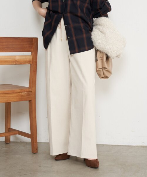 Jena espace merveilleux（ジェナ　エスパスメルヴェイユ）の「ストレッチキモウパンツ（その他パンツ・レディース・アイボリー/ブラック/カーキ・FREE）」の3枚目の写真