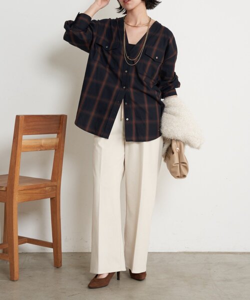 Jena espace merveilleux（ジェナ　エスパスメルヴェイユ）の「ストレッチキモウパンツ（その他パンツ・レディース・アイボリー/ブラック/カーキ・FREE）」の8枚目の写真