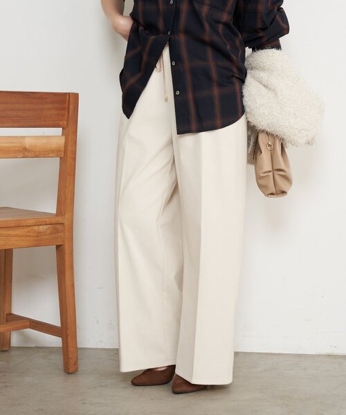 Jena espace merveilleux（ジェナ　エスパスメルヴェイユ）の「ストレッチキモウパンツ（その他パンツ・レディース・アイボリー/ブラック/カーキ・FREE）」の13枚目の写真