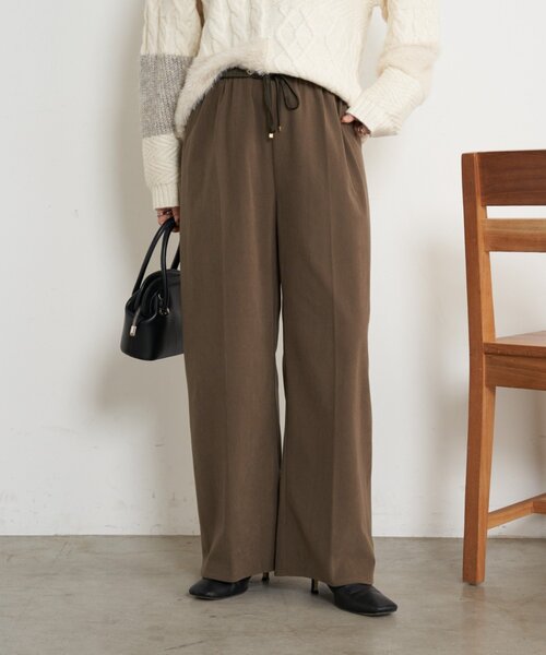 Jena espace merveilleux（ジェナ　エスパスメルヴェイユ）の「ストレッチキモウパンツ（その他パンツ・レディース・アイボリー/ブラック/カーキ・FREE）」の4枚目の写真