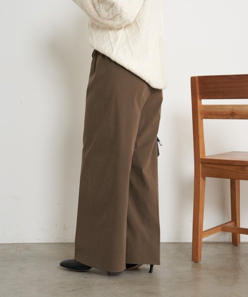 Jena espace merveilleux（ジェナ　エスパスメルヴェイユ）の「ストレッチキモウパンツ（その他パンツ・レディース・アイボリー/ブラック/カーキ・FREE）」の5枚目の写真