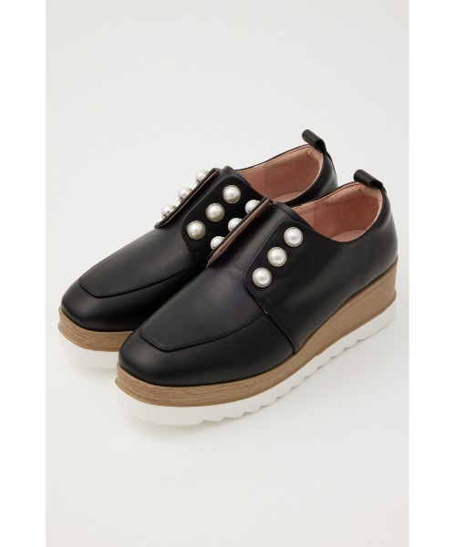 STACCATO スタッカート メイジーパールプラットフォーム　黒　厚底　23 ベストセラー】メイジーパールプラットフォーム（ローファー