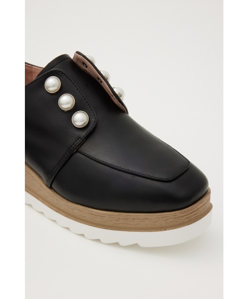 STACCATO スタッカート メイジーパールプラットフォーム　黒　厚底　23 ベストセラー】メイジーパールプラットフォーム（ローファー