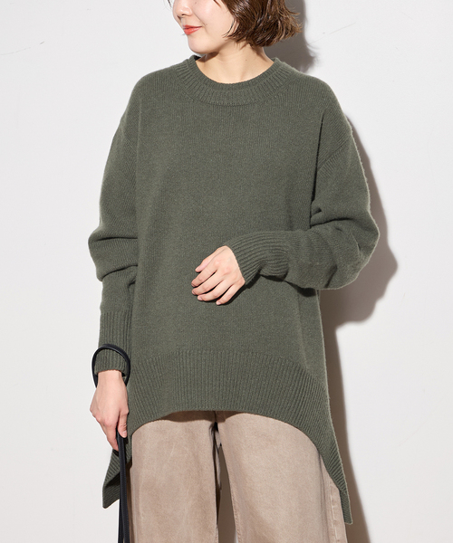 journal standard L'essage(ジャーナルスタンダードレサージュ)の「【R2W/アールツーダブリュー】NICOLAS ROUND KN:ニット(ニット/セーター・レディース・ベージュ/カーキ・1)」の11枚目の写真