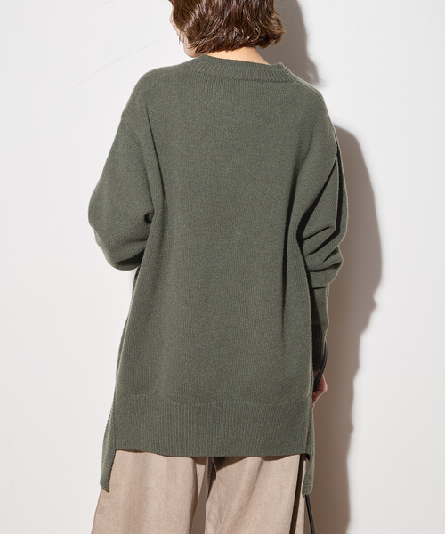 journal standard L'essage(ジャーナルスタンダードレサージュ)の「【R2W/アールツーダブリュー】NICOLAS ROUND KN:ニット(ニット/セーター・レディース・ベージュ/カーキ・1)」の12枚目の写真