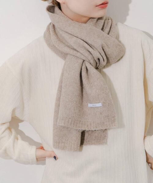 SMELLY（スメリー）の「プレーンニットマフラー（マフラー・レディース・グレー/ブラック/ベージュ・-）」の5枚目の写真