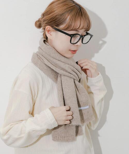 SMELLY（スメリー）の「プレーンニットマフラー（マフラー・レディース・グレー/ブラック/ベージュ・-）」の8枚目の写真