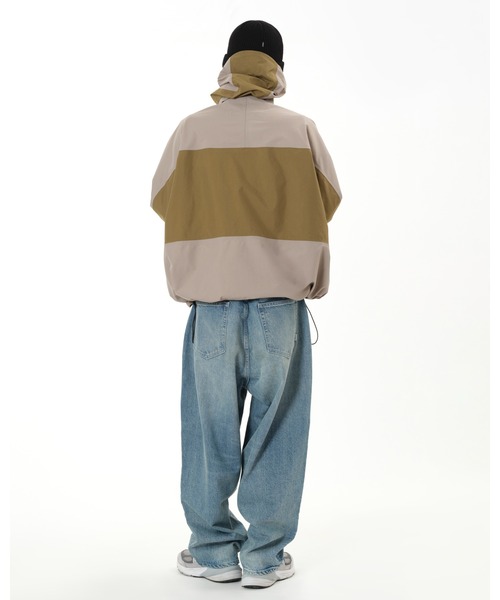 KEBOZ（ケボズ）の「3-LAYER HOODIE JACKET（ナイロンジャケット・メンズ・ホワイト/オリーブ/ブラック・M/L/XL）」の7枚目の写真