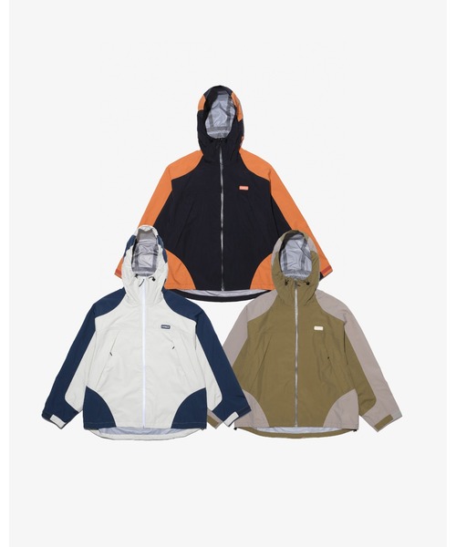 KEBOZ（ケボズ）の「3-LAYER HOODIE JACKET（ナイロンジャケット・メンズ・ホワイト/オリーブ/ブラック・M/L/XL）」の8枚目の写真