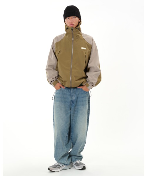 KEBOZ（ケボズ）の「3-LAYER HOODIE JACKET（ナイロンジャケット・メンズ・ホワイト/オリーブ/ブラック・M/L/XL）」の4枚目の写真